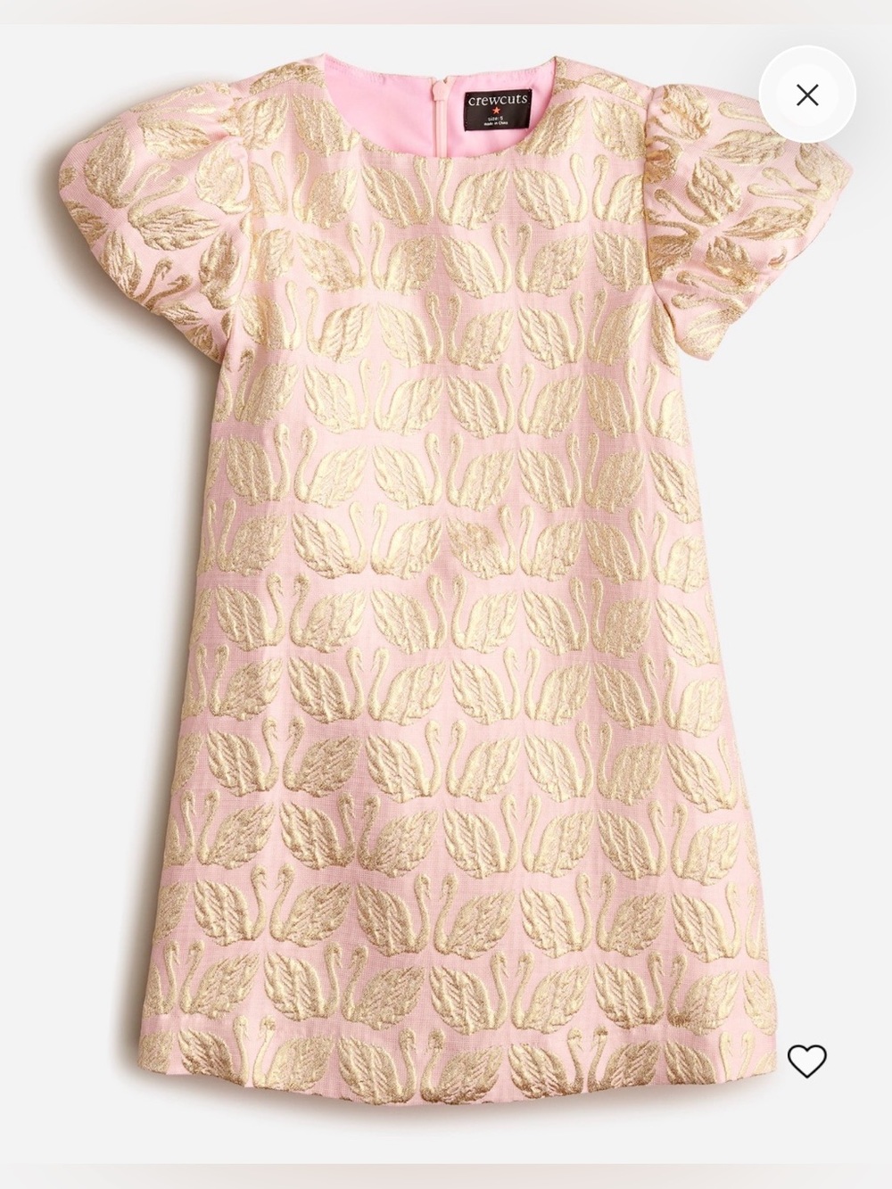 Crewcut Girl’s Jacquard Swan Dress Size (6-8)